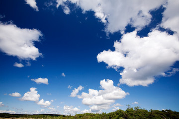 Fototapeta na wymiar A cloud background landscape with large white clouds