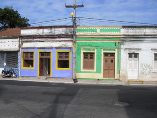 Maisons colorées, Olinda, Brésil.