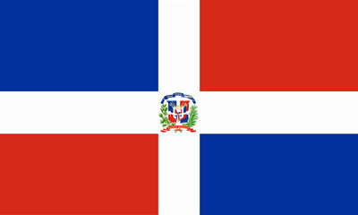 Fototapeta premium dominikanische republik fahne dominican republic flag