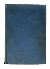 Old Worn Blue Grunge Linen Vintage Book Cover