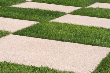 Grass and stone pattern