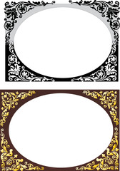 brown and black frames