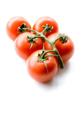 Tomatoes isolated on a white background