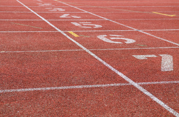 Fototapeta premium Part of the starting lane of a race track