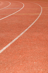 Fototapeta premium The first corner showing nice curves on a race track