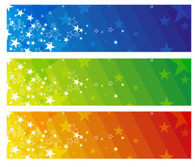 Fototapeta na wymiar color banners with stars, vector illustration