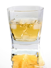 a glass of  whiskey