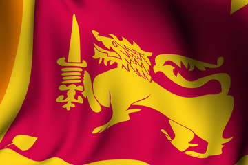 Fototapeta na wymiar Rendered Sri Lanka Flag