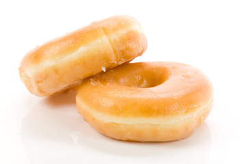 a sweet donut with white background
