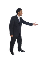 businessman inviting someone to dance