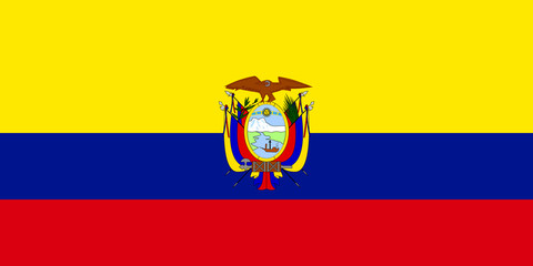 ekuador fahne ecuador flag - obrazy, fototapety, plakaty