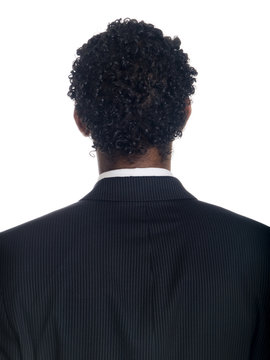 back of a businessman's head.