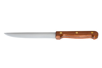 New kitchen knife on a white background