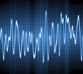 large image of an electronic sine sound or audio wave