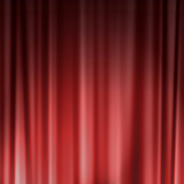 large red theatre curtain as a background