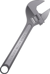 adjustable wrench vector