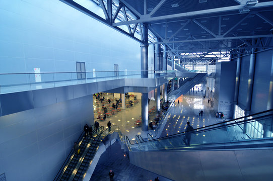 business hall blue