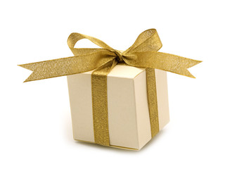 one  fancy gift box on white background