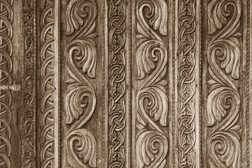 Details of a carved gate in Romania.