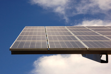 Solar energy panel on a pile