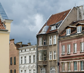 Street view in Poland, old part of Olsztyn