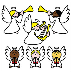 angels on white