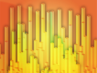 Abstract illustration wallpaper of 3d geometric columns