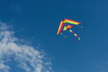 Fototapeta na wymiar Colourful kite in sky