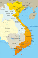 Vector map of Vietnam country