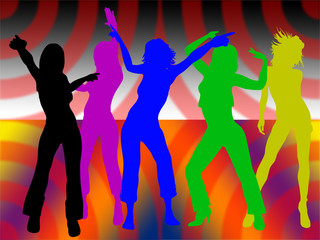 Obraz na płótnie Canvas dancing girls
