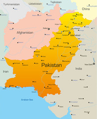 Vector map of Pakistan country