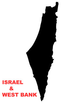 Isreal and West bank Map
