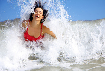water woman wave