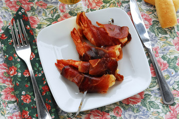 Involtini di prosciutto crudo e scampi - Secondi Istria