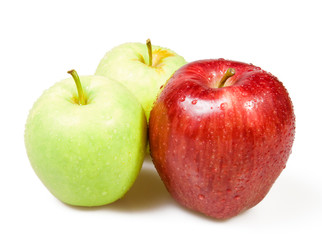 apples on white background