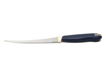 New kitchen knife on a white background