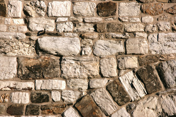 Close up of the wall of a city gate in Aachen called Ponttor.