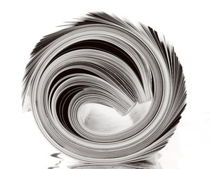 rolled up magazine