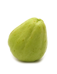 fresh chayote on white background
