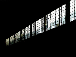 Industrial windows - obrazy, fototapety, plakaty