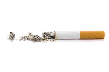 A Cigarette Butt with white background
