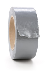 a roll of Grey Duct Tape with white background