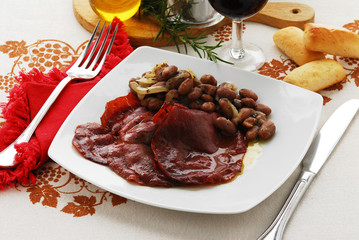 Carne salada e fagioli - Secondi di carne del Veneto
