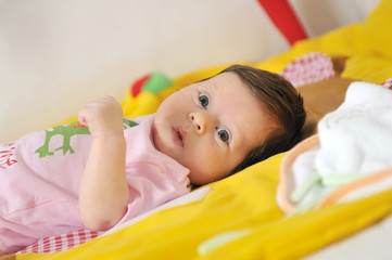 cute little baby indoor portrait