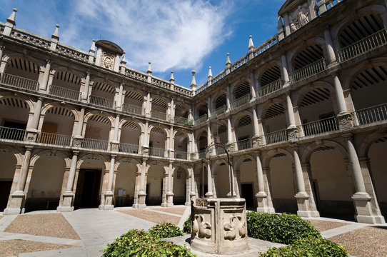Cloister of Alcala de Henares University. Madrid, Spain