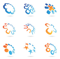 distorted shapes and graphic design elements