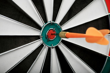 Target with arrow: game, aim, sport