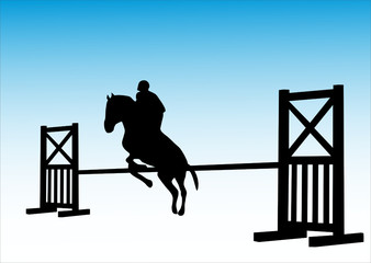 illustration of a horse and jockey