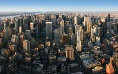 Manhattan from Empire State building top, New York. - 9303092
