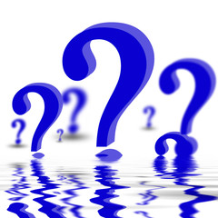 3d question marks on a solid white background